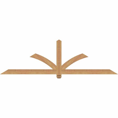 Ekena Millwork Redmond Smooth Timber Gable Bracket, Western Red Cedar, 84"W x 24"H x 1 1/2"D x 3 1/2"F, 7/12 Pitch GBW084X24X0204RED00SWR
